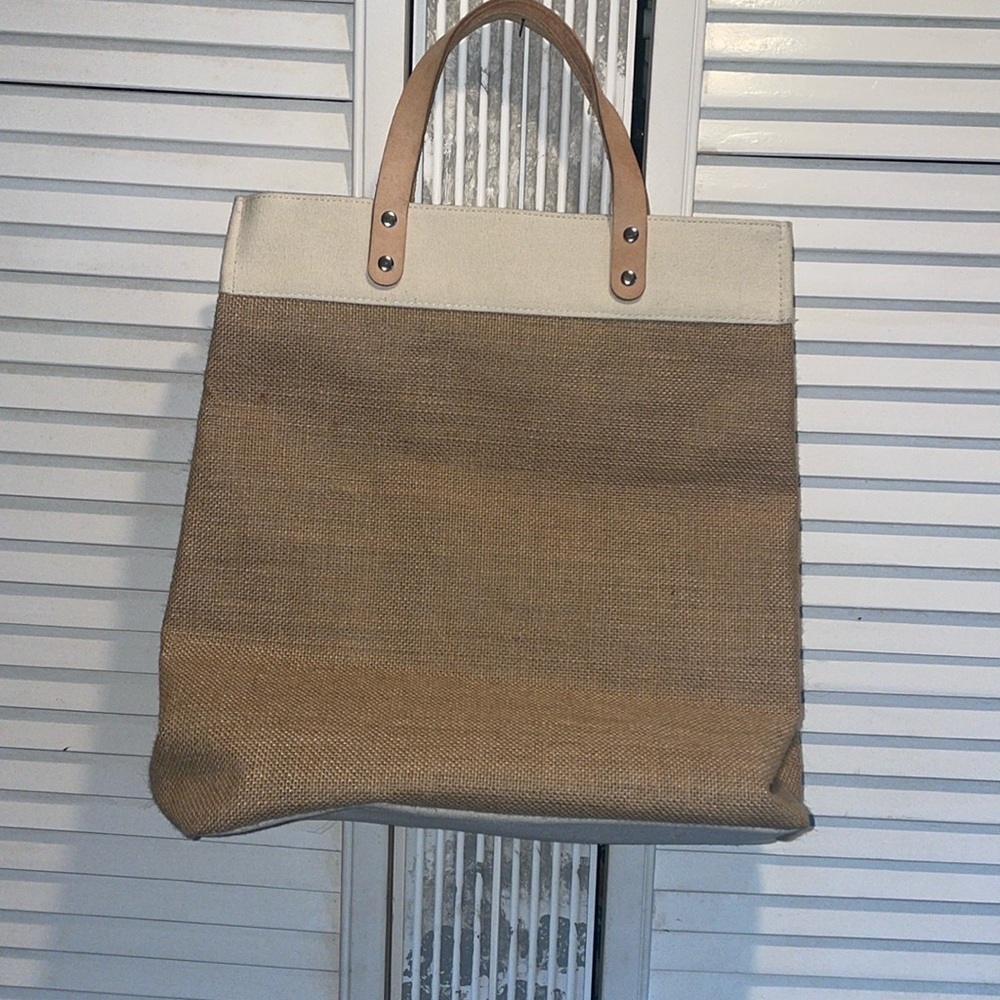 BRIGHTON LOVE The Earth Day Natural Jute Shopper Tote Bag - Picture 7 of 8